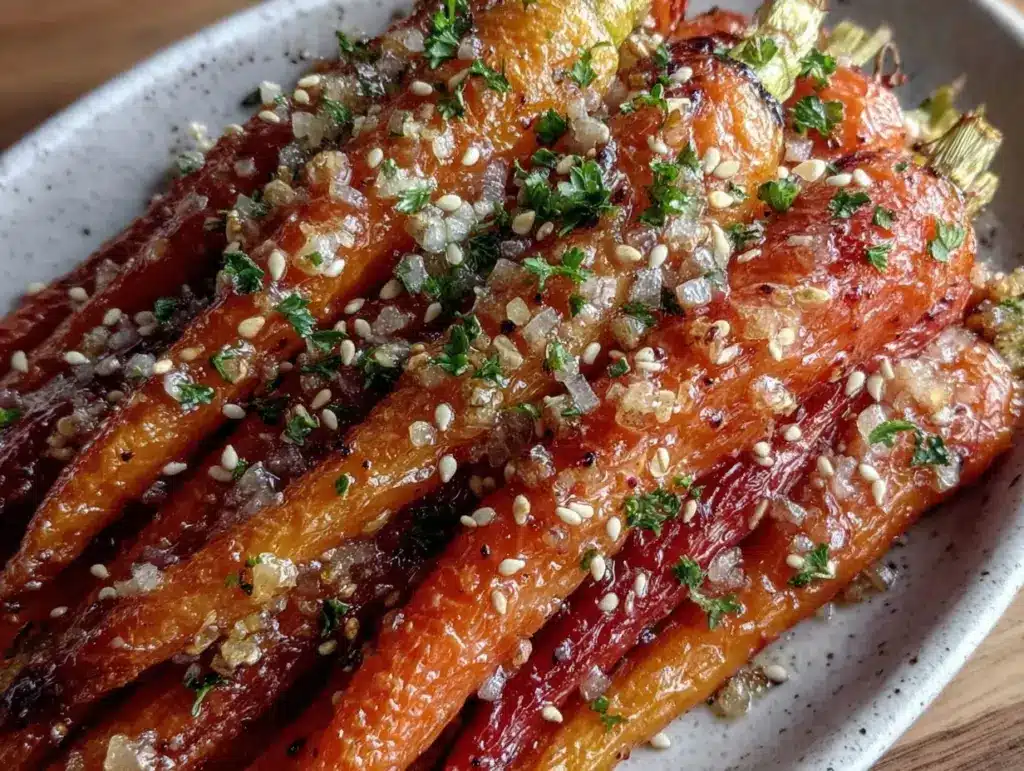 miso glazed roasted carrots - featured image