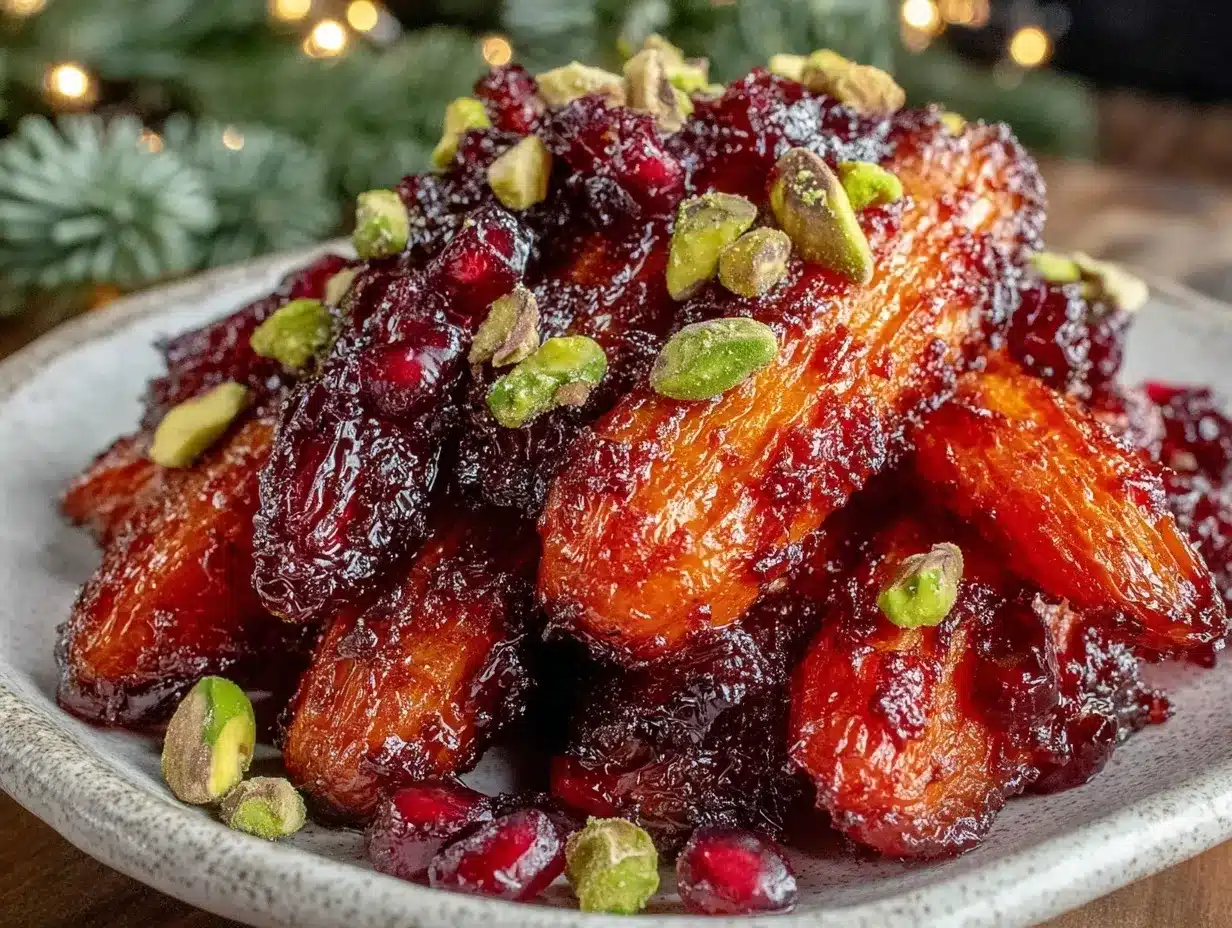 pomegranate glazed carrots preparation steps