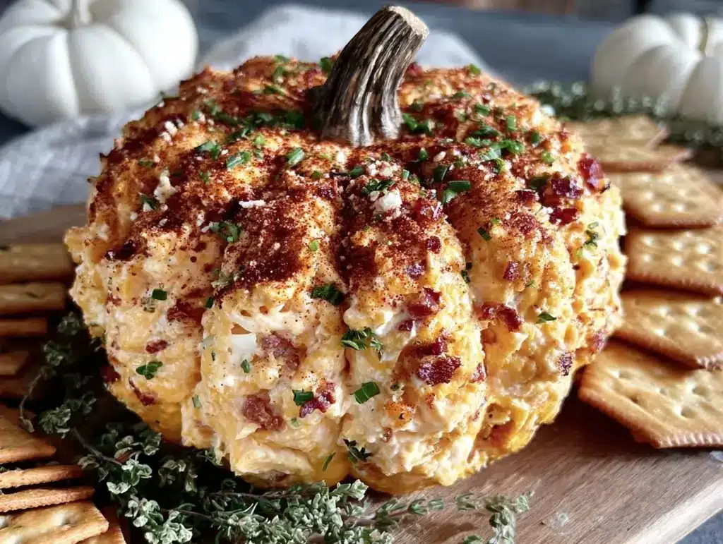 pumpkin cheese ball - featured image