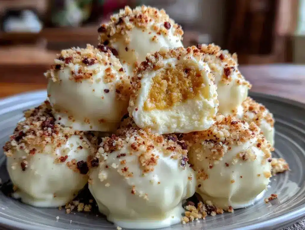 pumpkin cheesecake balls - featured image
