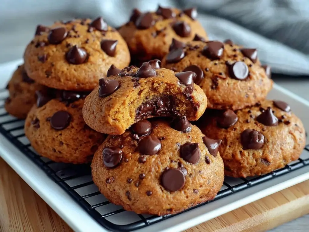 pumpkin chocolate chip cookies - featured image
