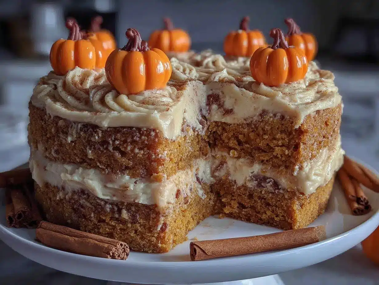 pumpkin layer cake preparation steps