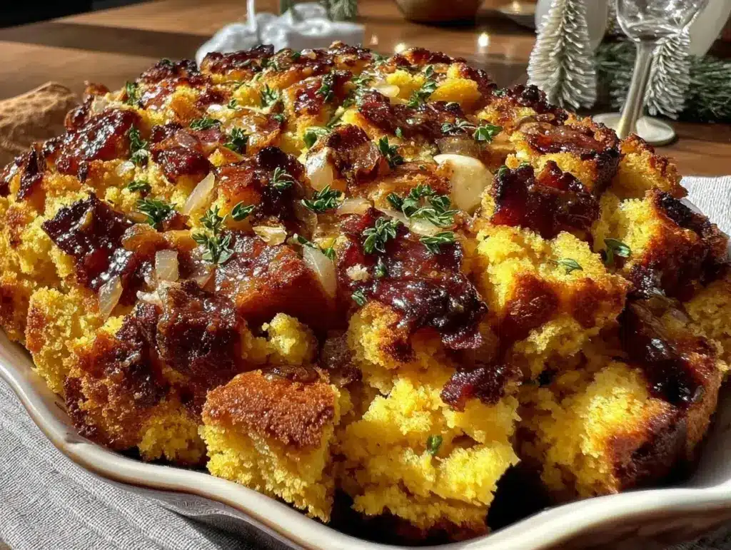 savory cornbread stuffing - featured image