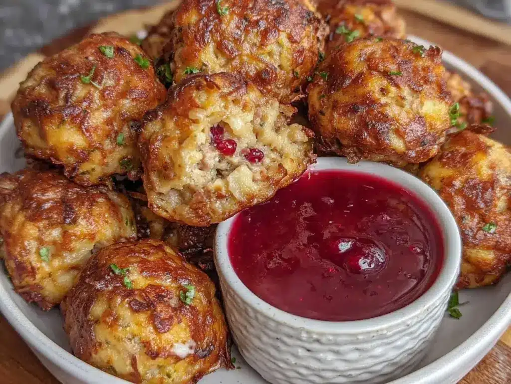 savory sausage stuffing bites - featured image