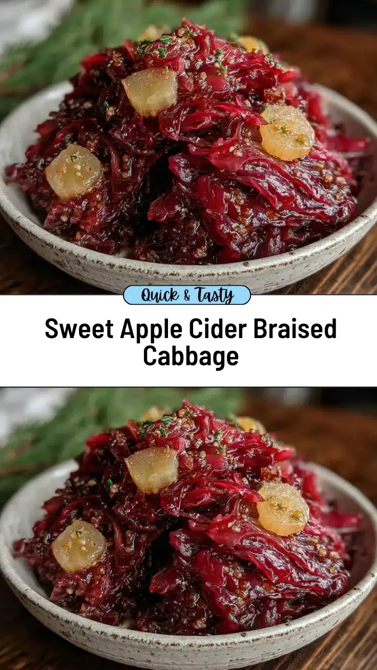 slow cooker apple cider braised red cabbage recipe