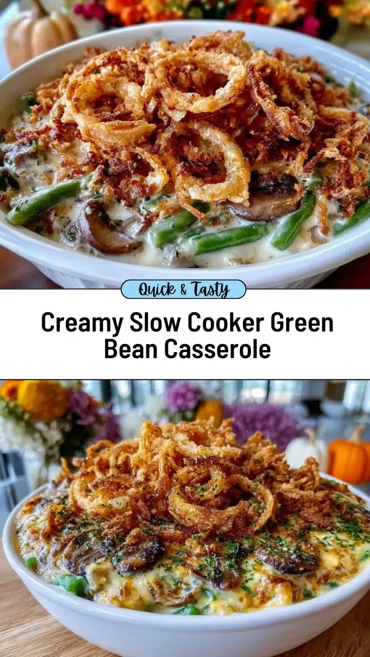 slow cooker creamy green bean casserole recipe