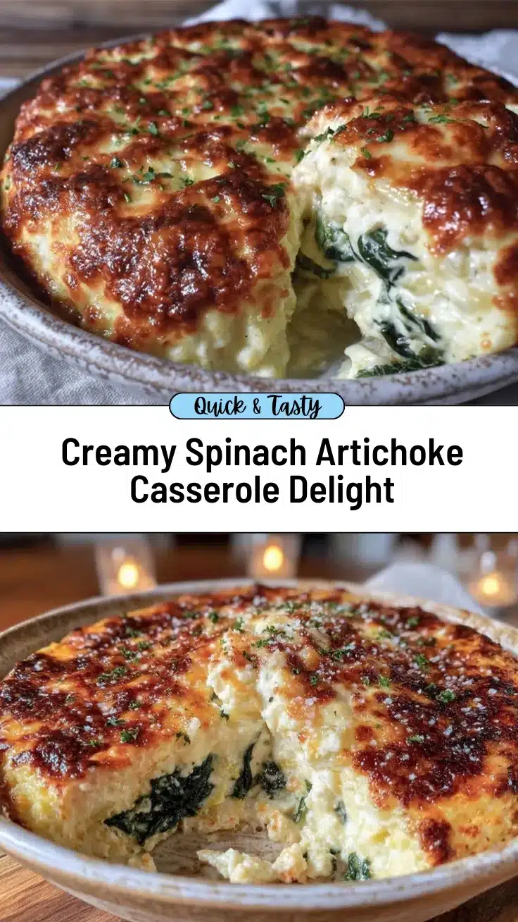 spinach artichoke casserole recipe