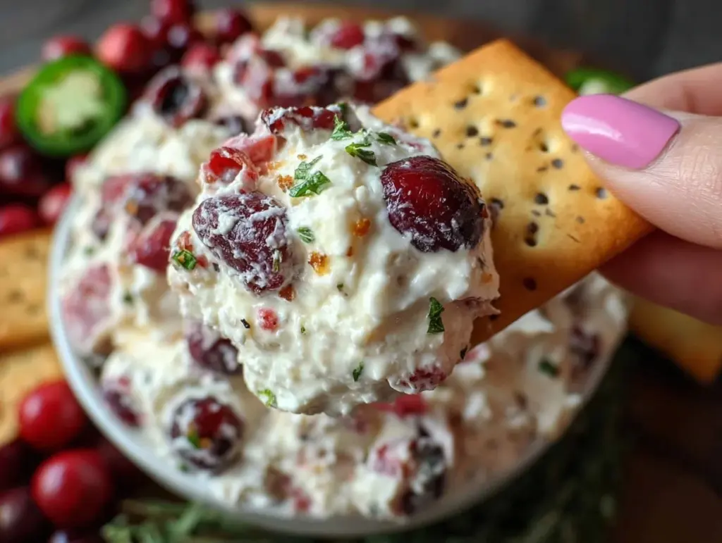 sweet and spicy cranberry jalapeño dip - featured image