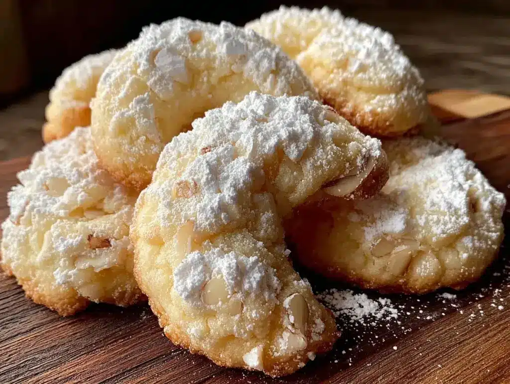 almond crescents recipe - featured image