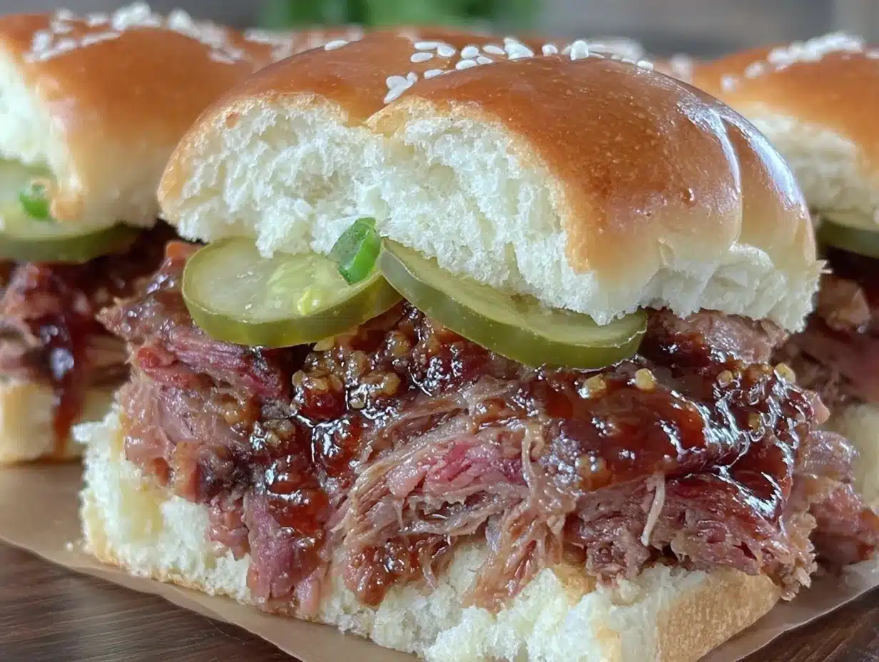 BBQ brisket sandwich preparation steps