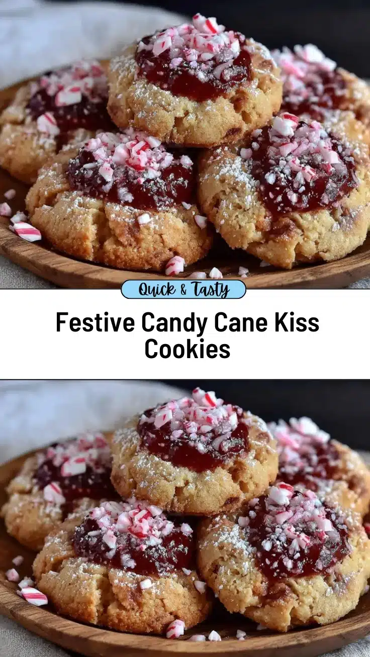 Candy Cane Kiss Cookies recipe