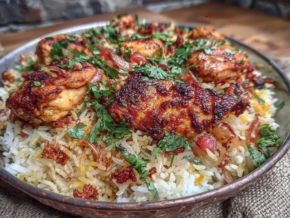 chicken biryani with saffron preparation steps