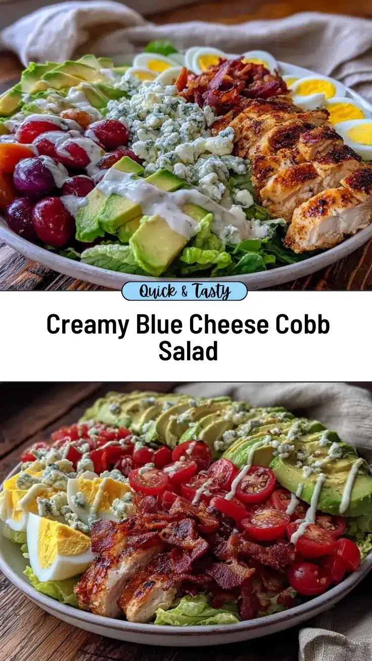 cobb salad with creamy blue cheese dressing recipe