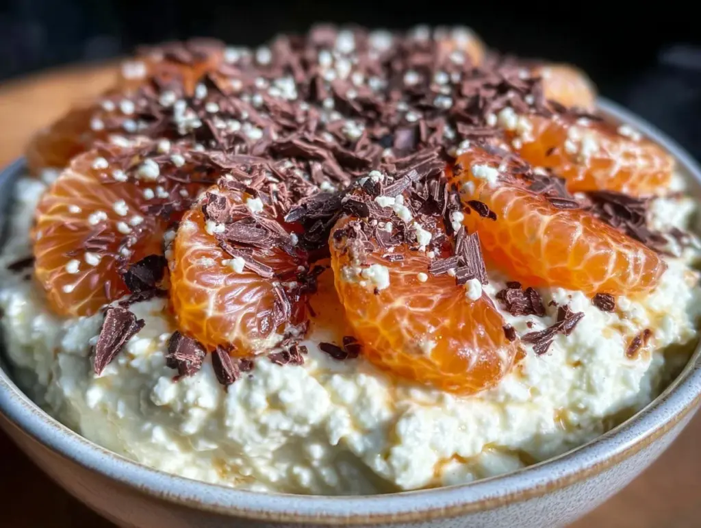 cottage cheese bowl with orange and dark chocolate - featured image
