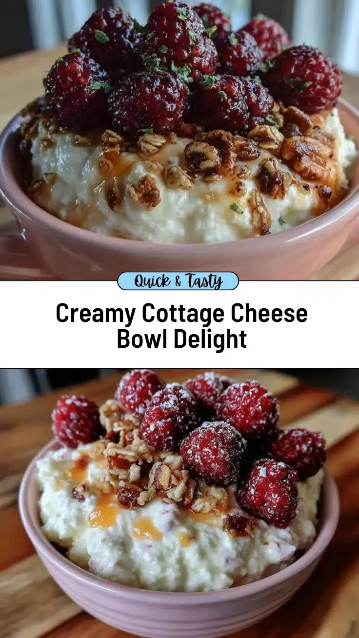 cottage cheese bowl with raspberries granola recipe