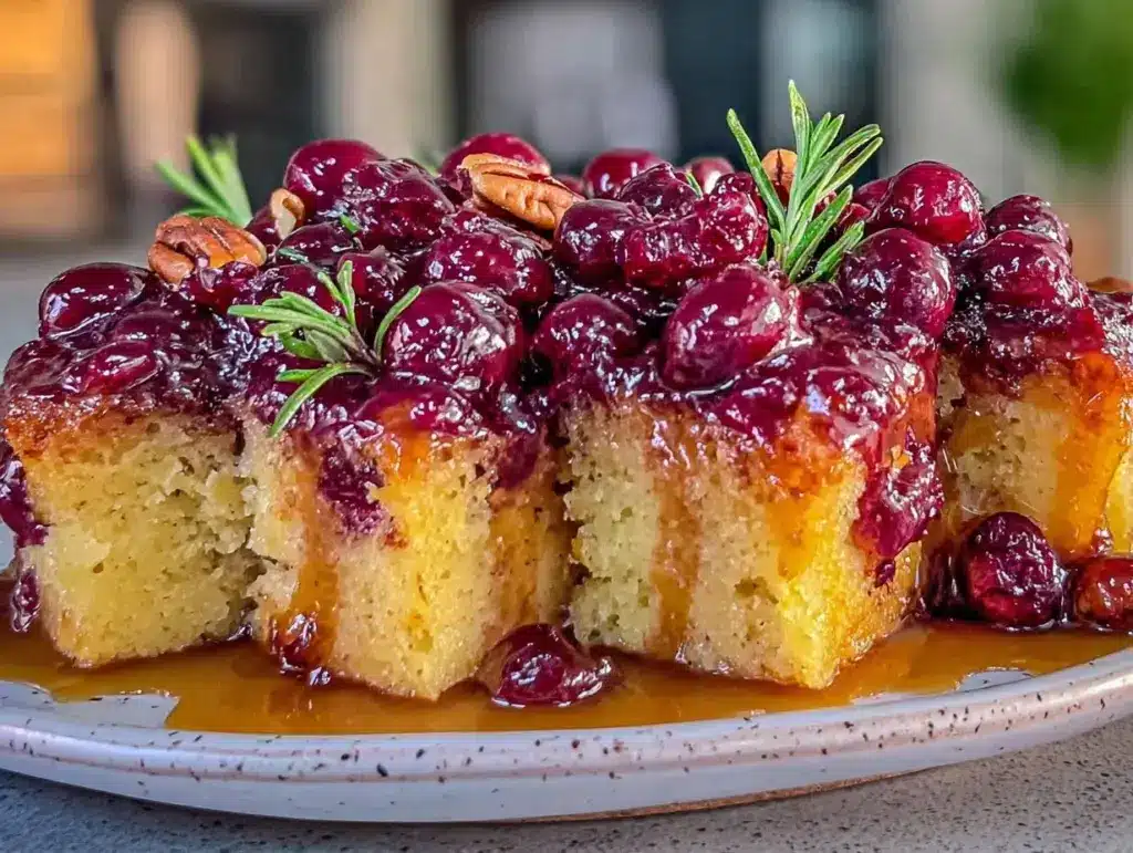 cranberry upside down cake - featured image