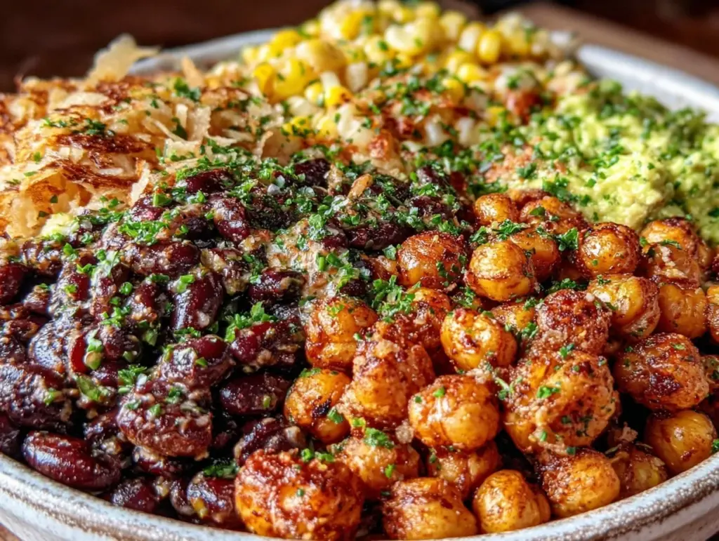 crispy chickpeas chimichurri bowl - featured image