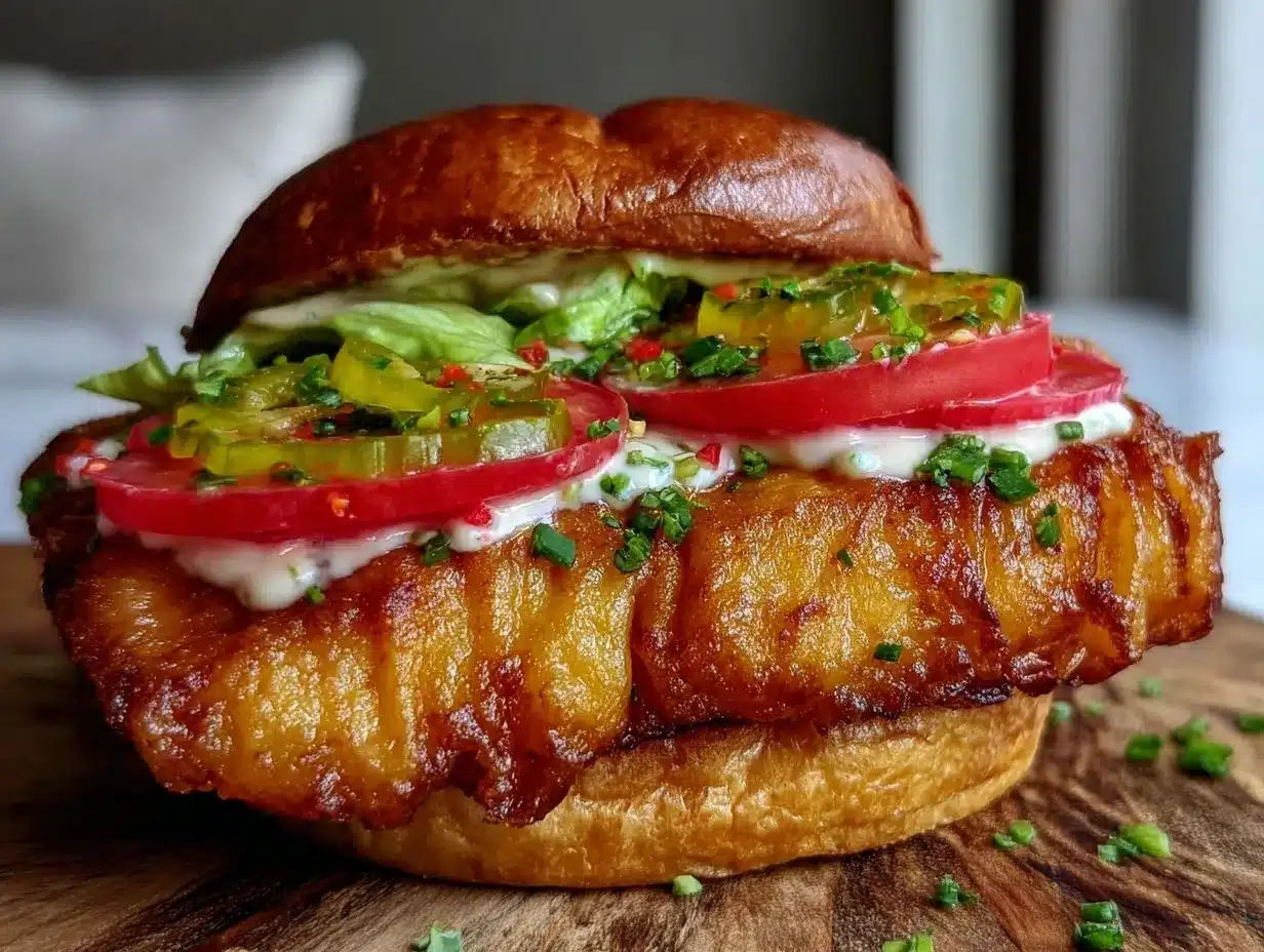 crispy fried fish sandwich preparation steps