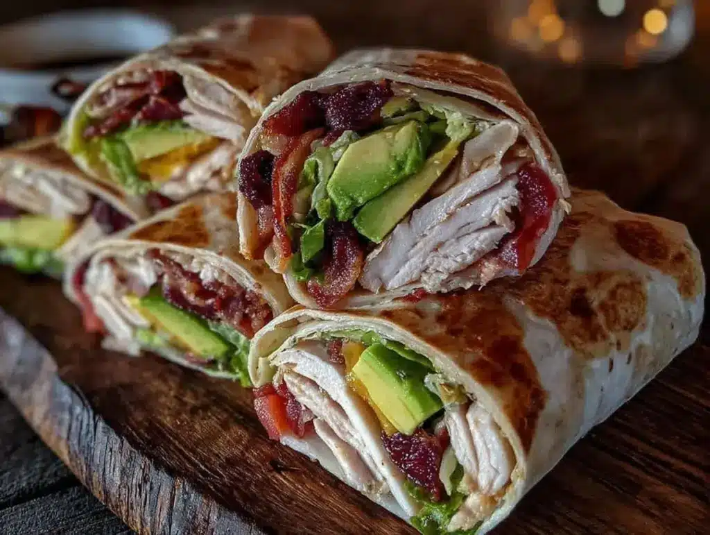 crispy turkey club wrap - featured image