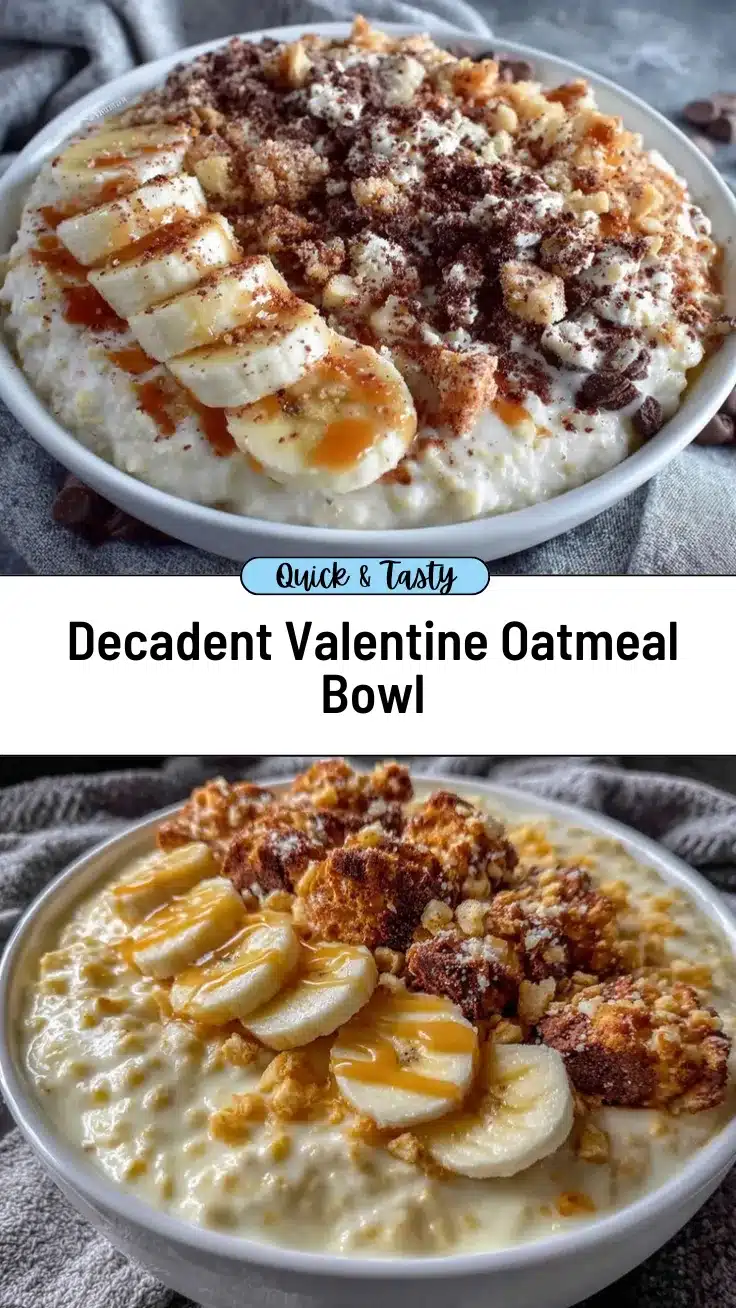 Decadent Valentine Treats Oatmeal Bowl recipe