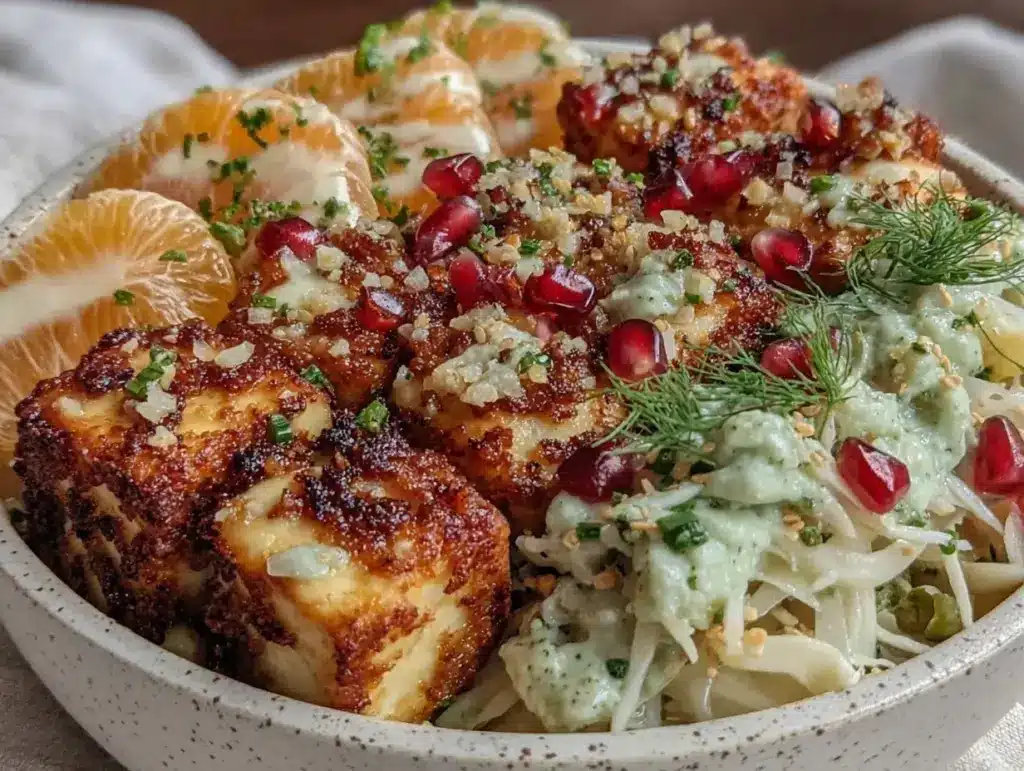 ginger garlic tofu bowl - featured image