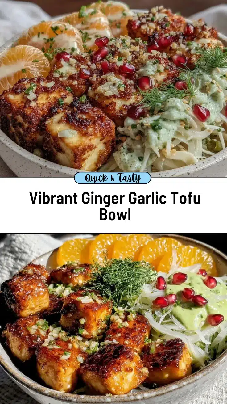 ginger garlic tofu bowl recipe