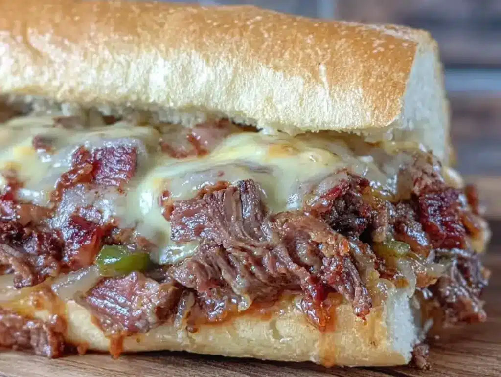 gooey Philly cheesesteak - featured image