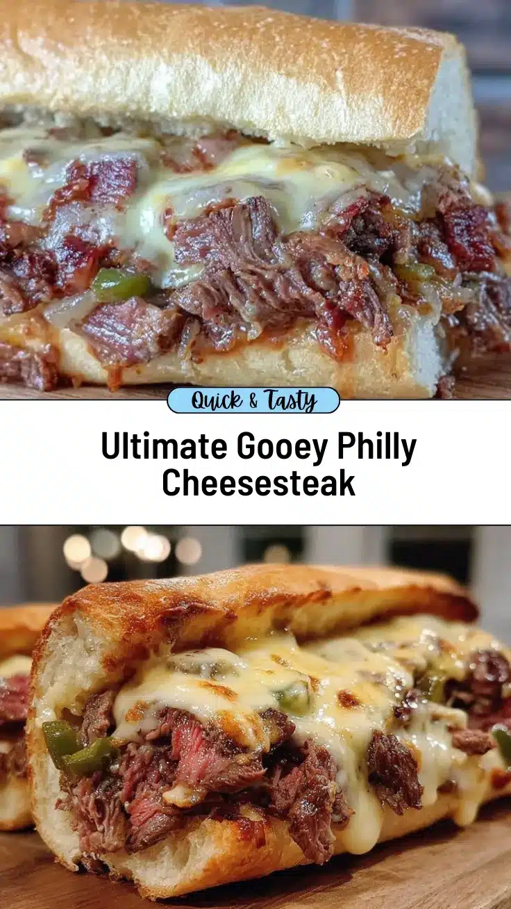 gooey Philly cheesesteak recipe
