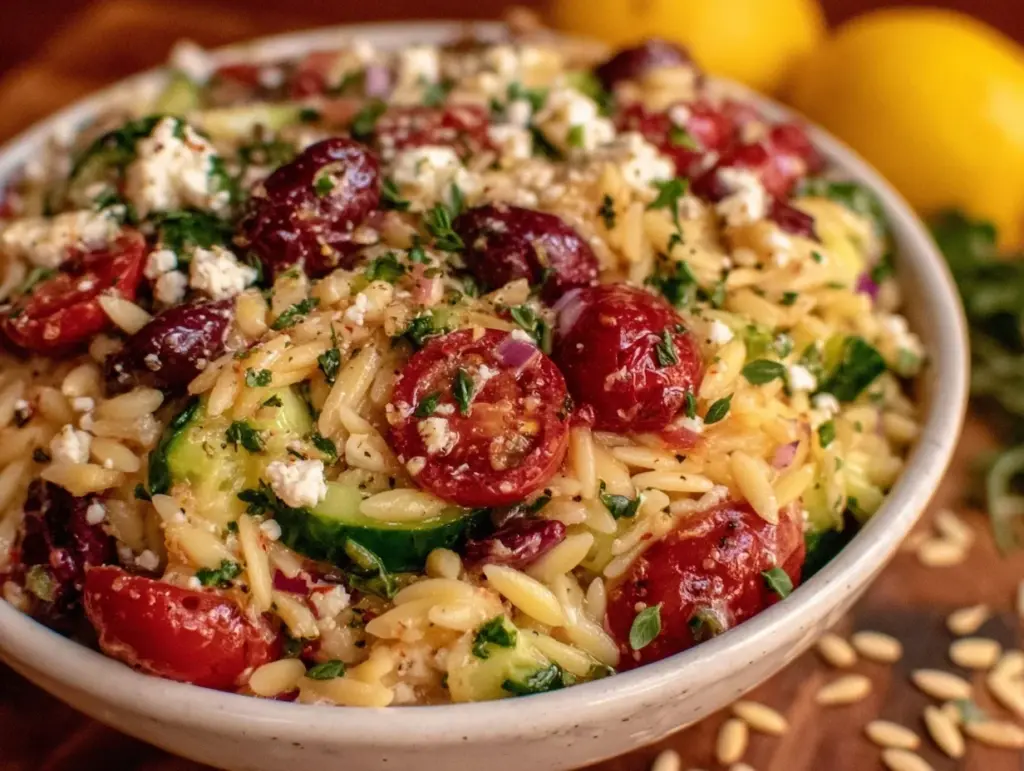Greek orzo pasta salad - featured image