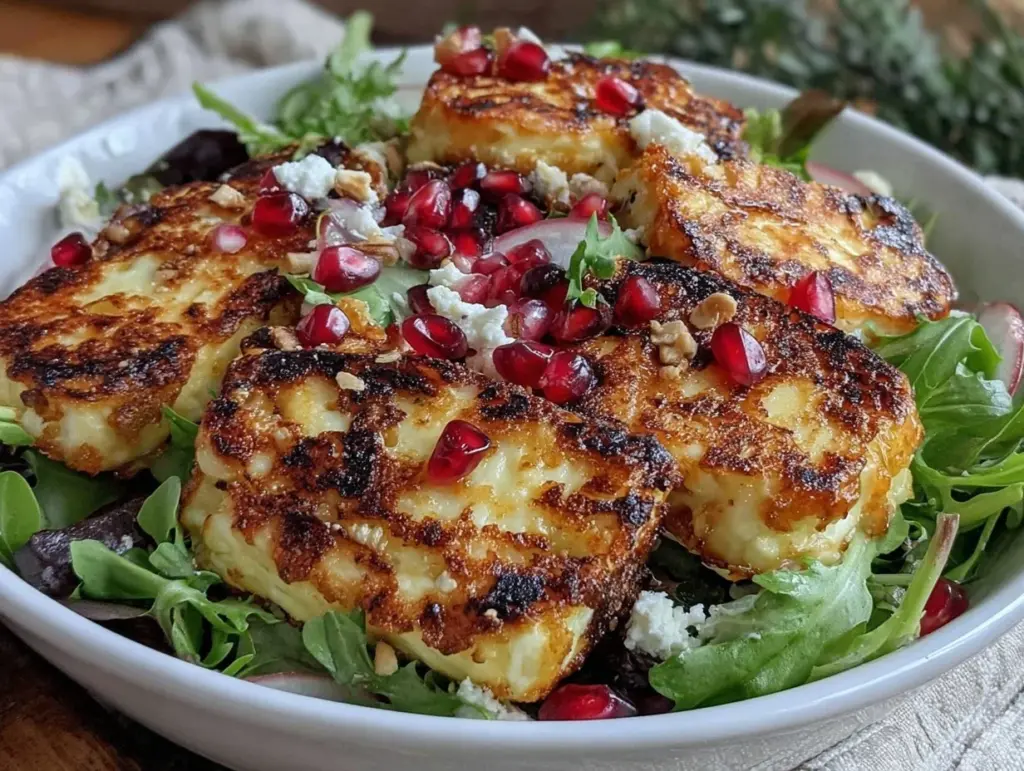 grilled halloumi salad - featured image