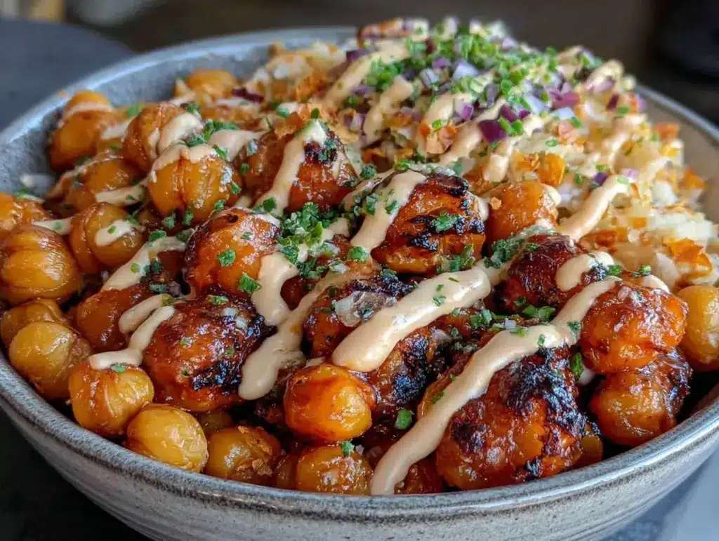 harissa chickpeas - featured image