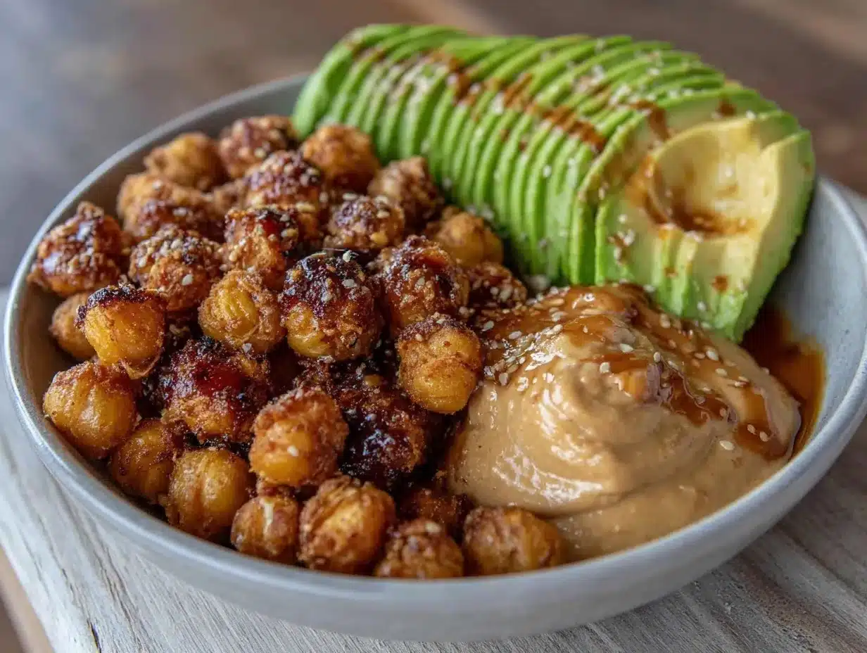 harissa chickpeas dinner bowl preparation steps