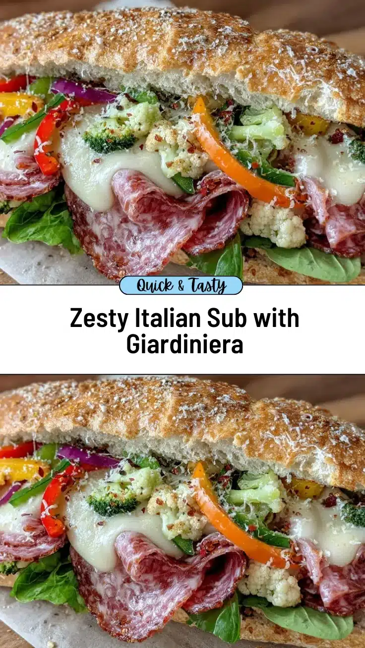 Italian sub with zesty giardiniera recipe
