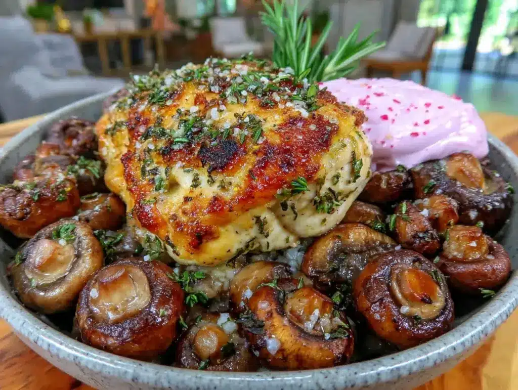 lemon herb chicken bowl - featured image