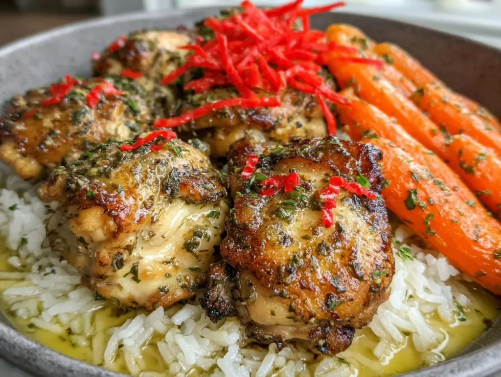 lemon-herb chicken dinner bowl - featured image