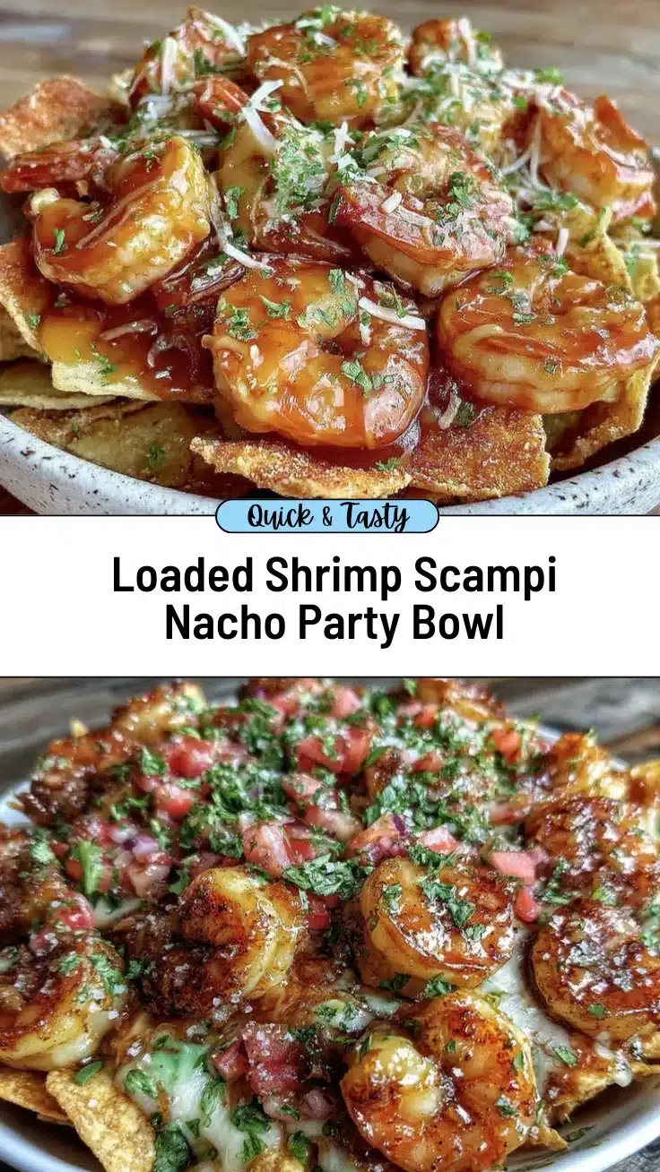 loaded shrimp scampi nacho party bowl recipe