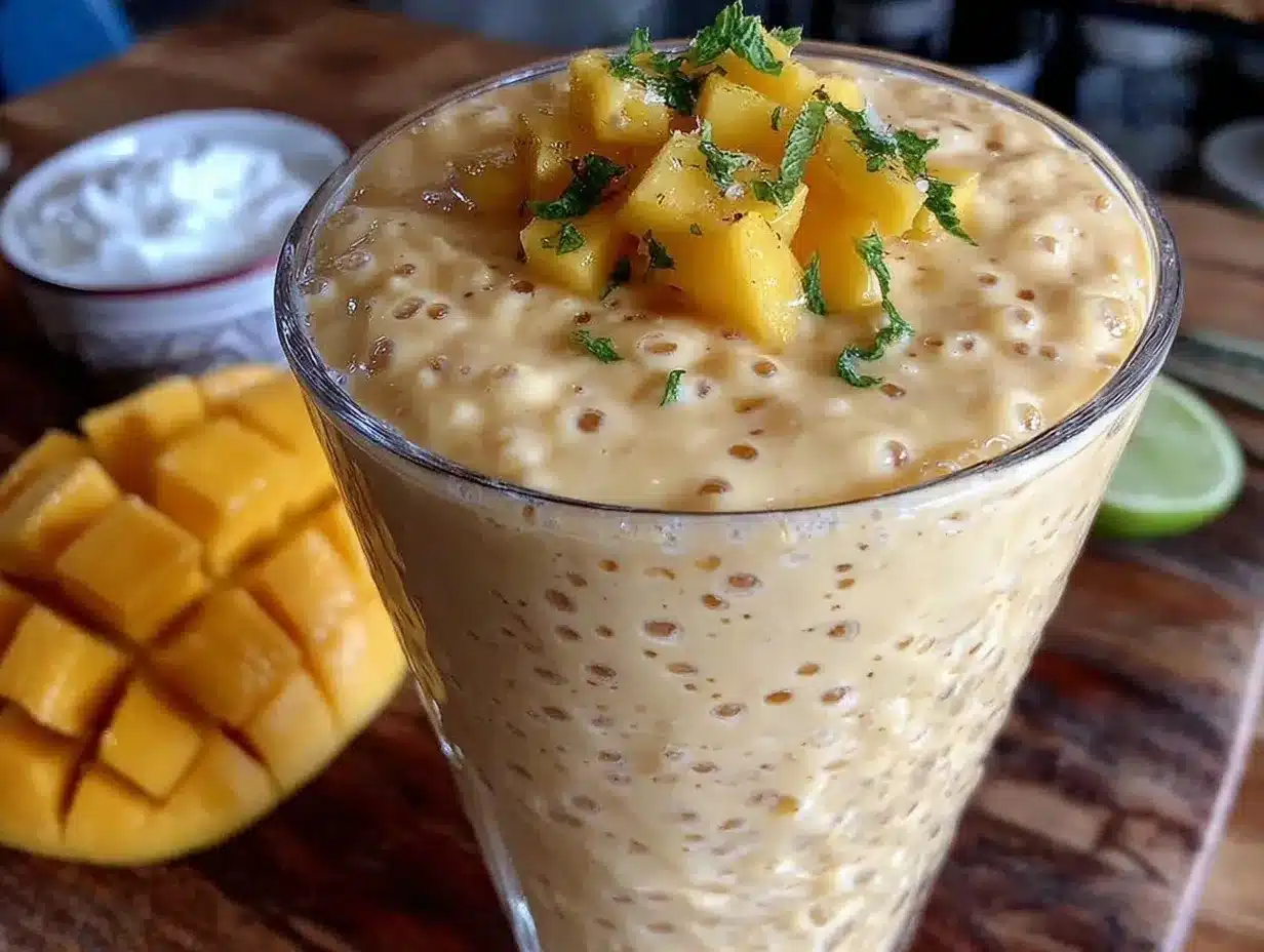 mango lassi smoothie preparation steps