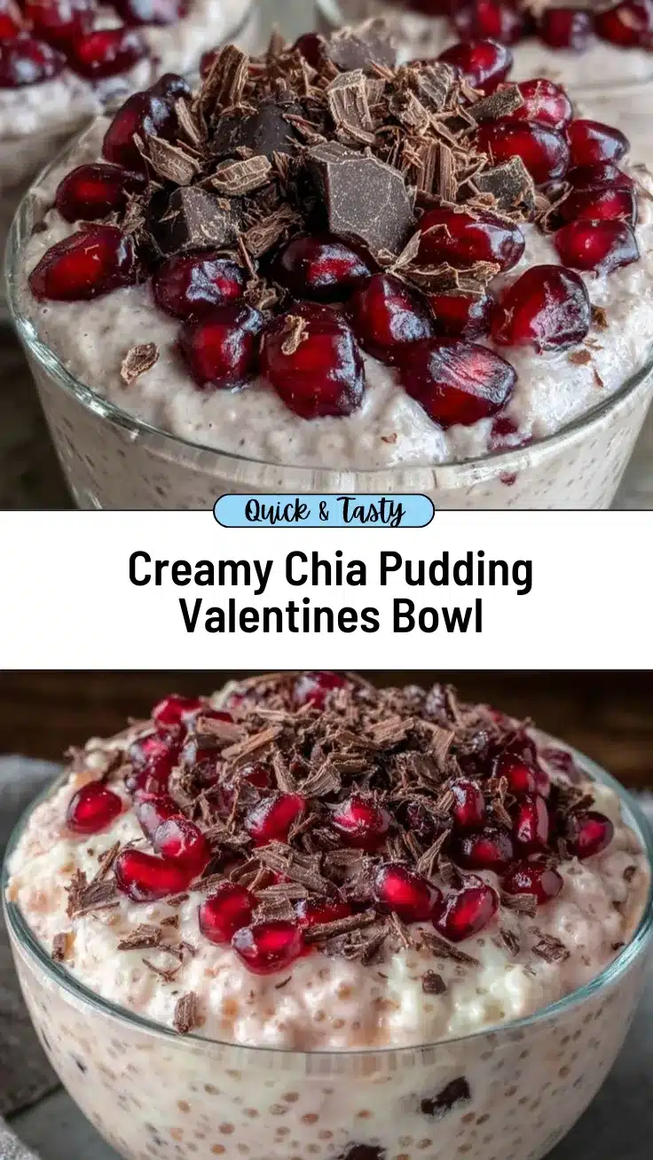 non candy Valentines chia pudding bowl recipe