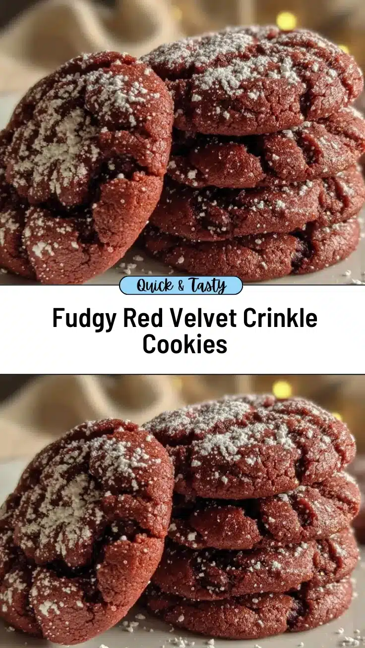 red velvet crinkle cookies recipe