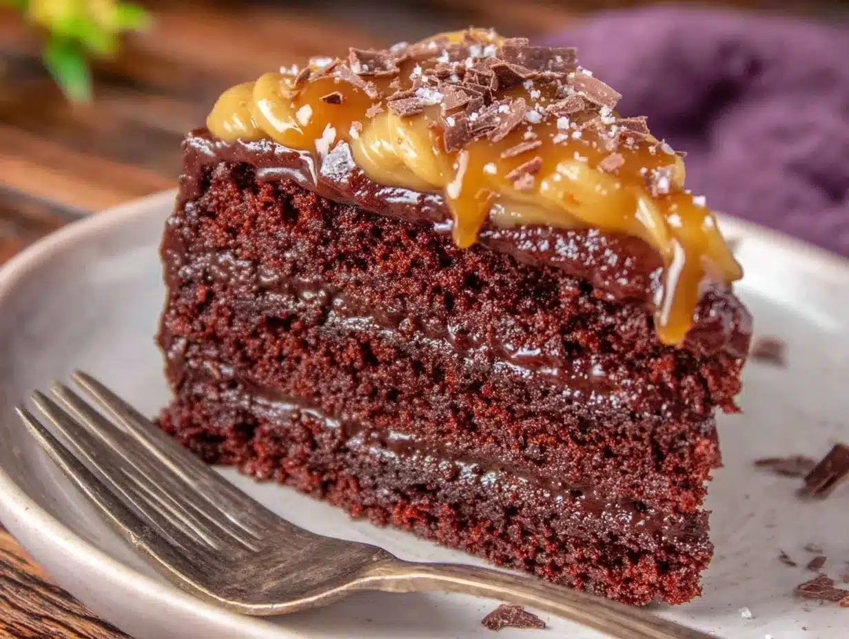 salted caramel hot chocolate cake preparation steps