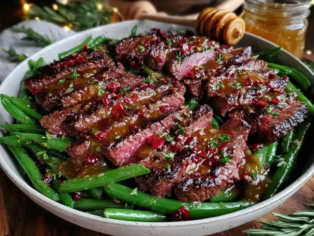 savory steak bowl with chili honey - featured image