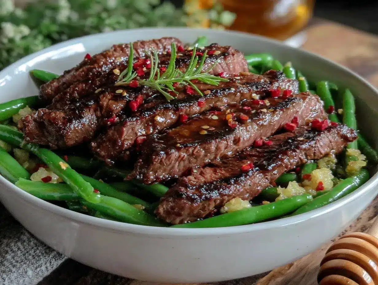 savory steak bowl with chili honey preparation steps