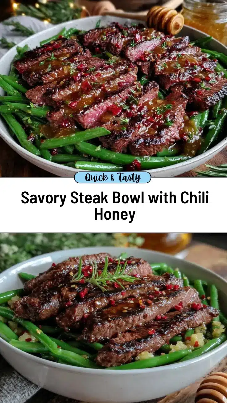 savory steak bowl with chili honey recipe