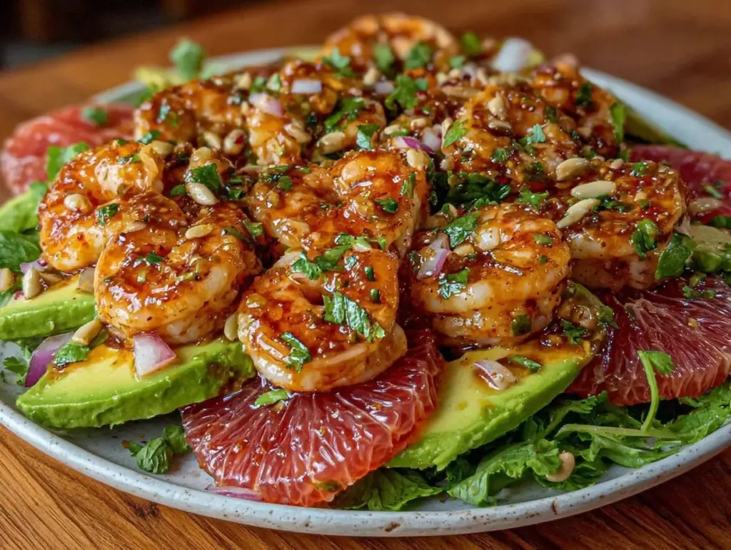shrimp avocado citrus salad - featured image