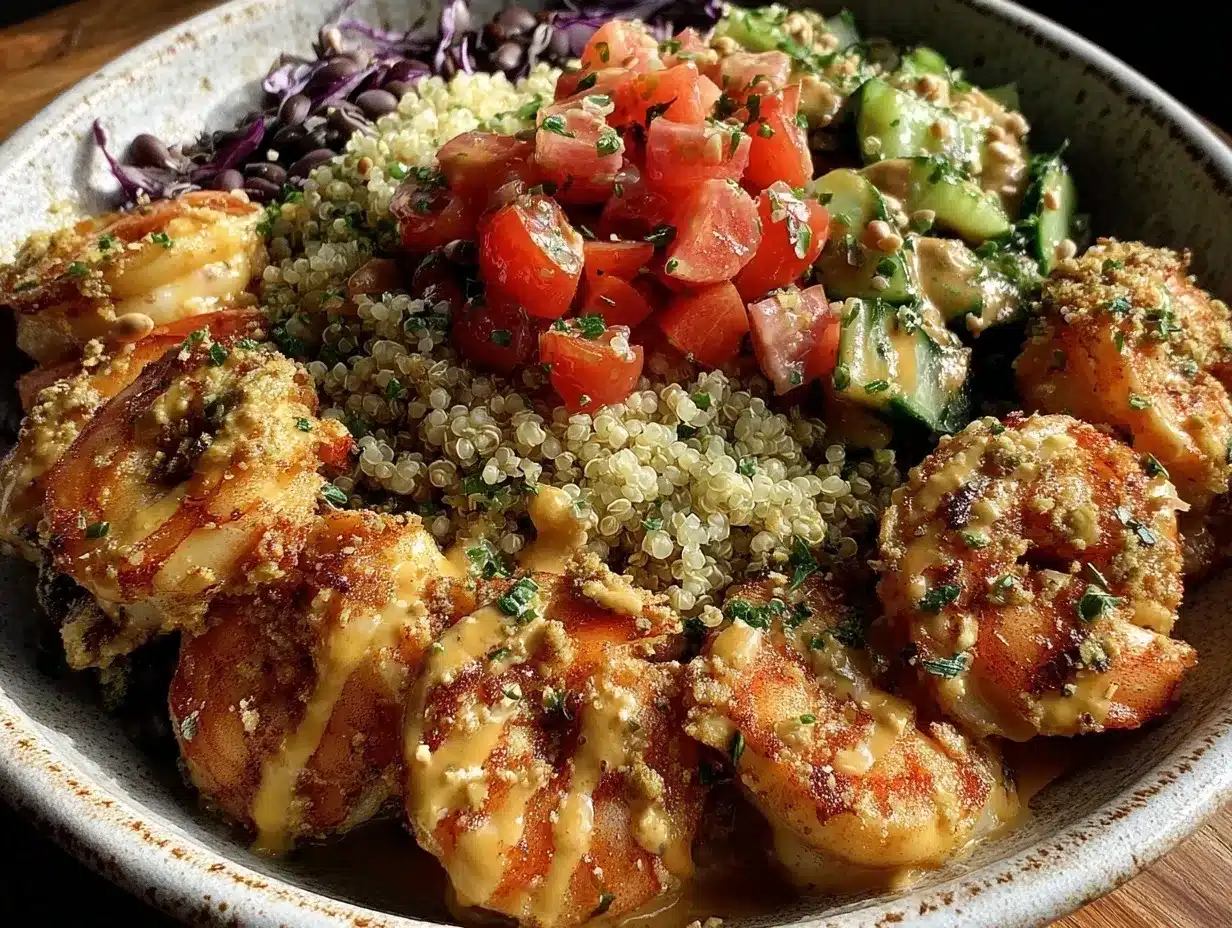 shrimp scampi nourish bowl preparation steps