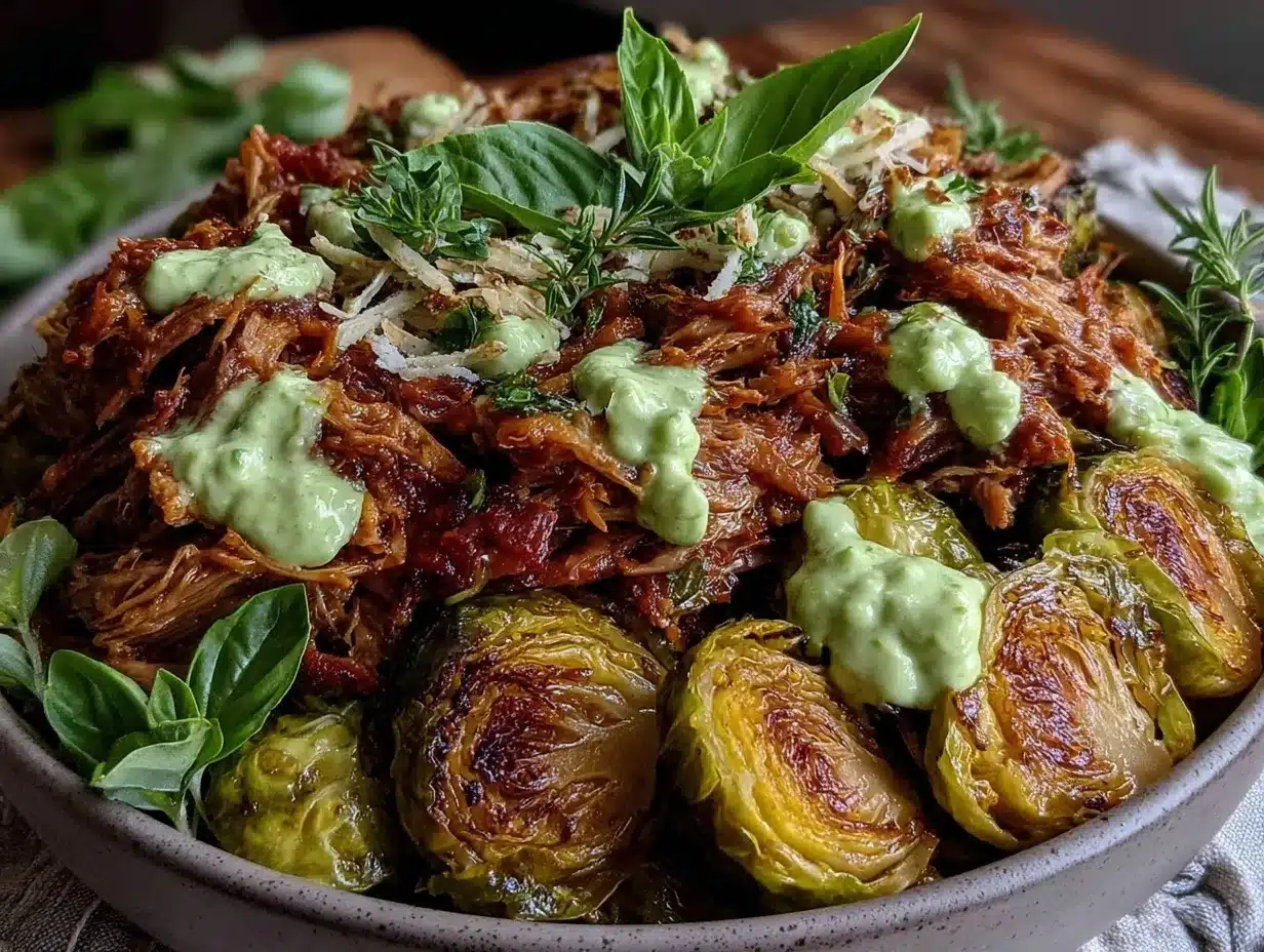 slow-cooker pulled pork bowl preparation steps