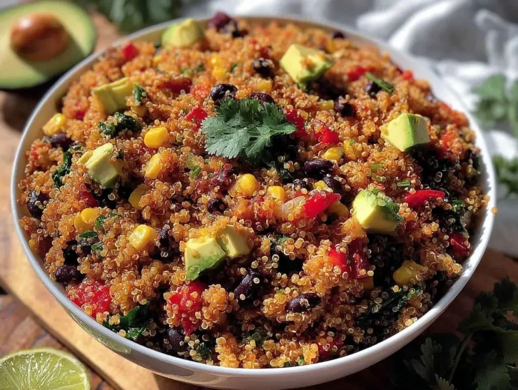 southwest black bean quinoa salad - featured image