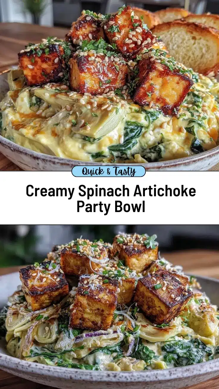 spinach artichoke party bowl recipe