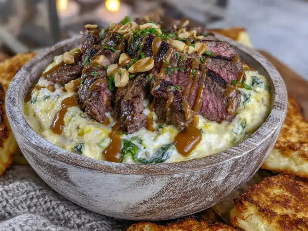 super bowl spinach artichoke bowl - featured image