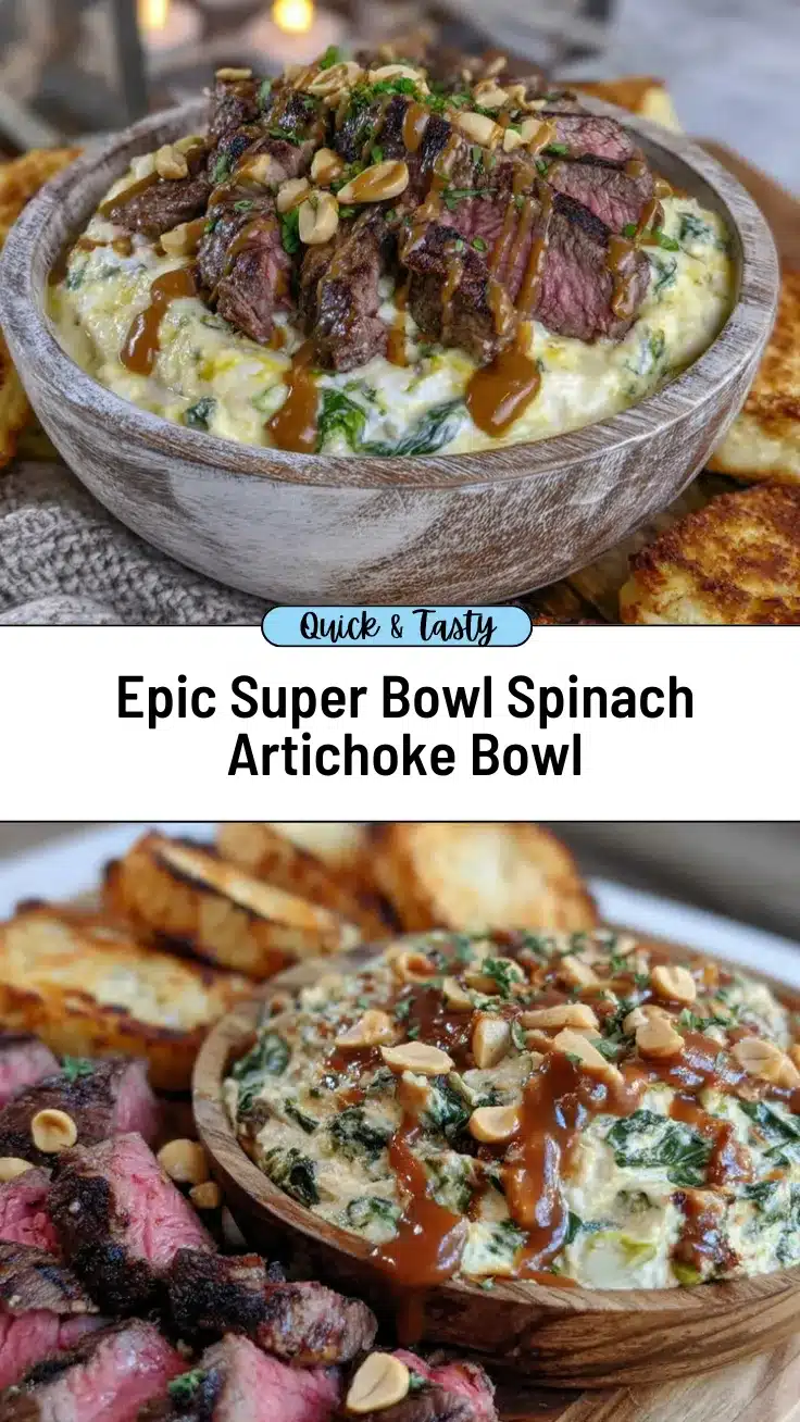 super bowl spinach artichoke bowl recipe